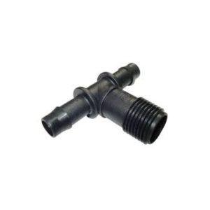 13 mm Pvc Tee Connector With Thread 1/2"