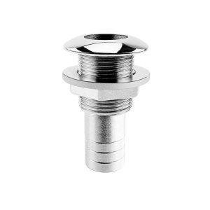 1" THRU HULL WITH HOSE CONNECTOR SS