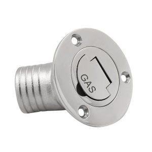 2" DECK FILL CAP KEYLESS ANGLED GAS 316 SS