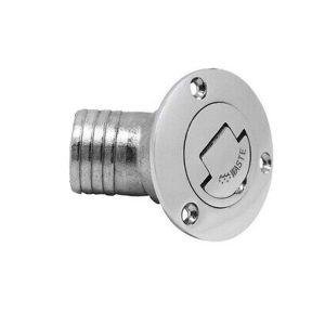 1-1/2" DECK FILL CAP KEYLESS ANGLED NECK WASTE 316 SS